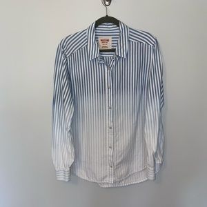 Boyfriend fit button down blouse!